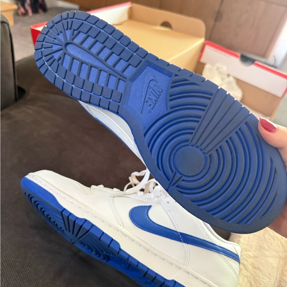 Nike Dunk Low White Hyper Royal - Picture 3 of 3